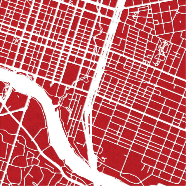 Austin Texas Map: City Street Map of Austin USA - Colour Series Art Print