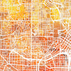 Atlanta Map: City Street Map of Atlanta, Georgia - Sunset Series Art Print
