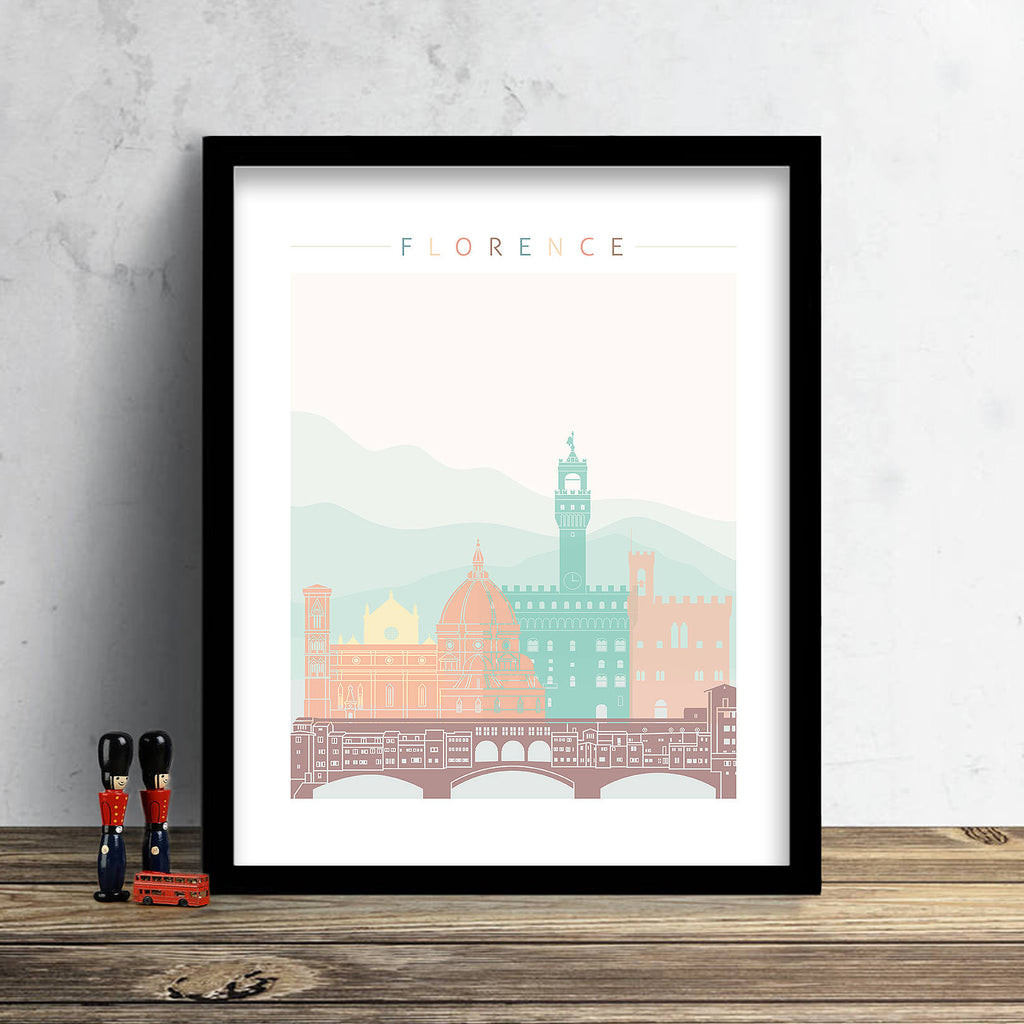 Florence Skyline: Cityscape Art Print, Home
