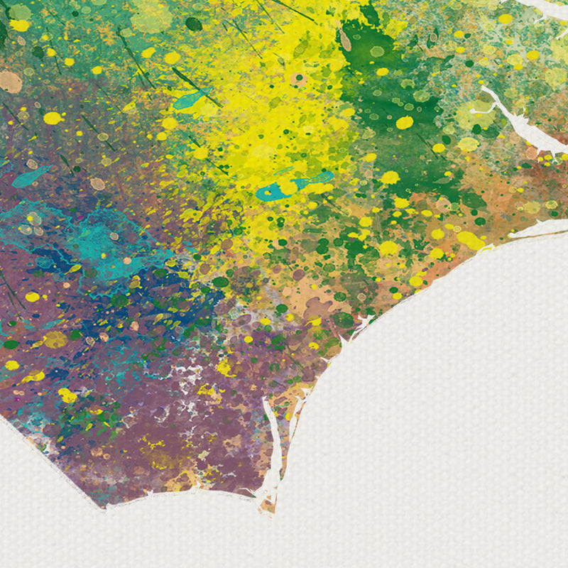 North Carolina Map: State Map of North Carolina - Nature Series Art Print