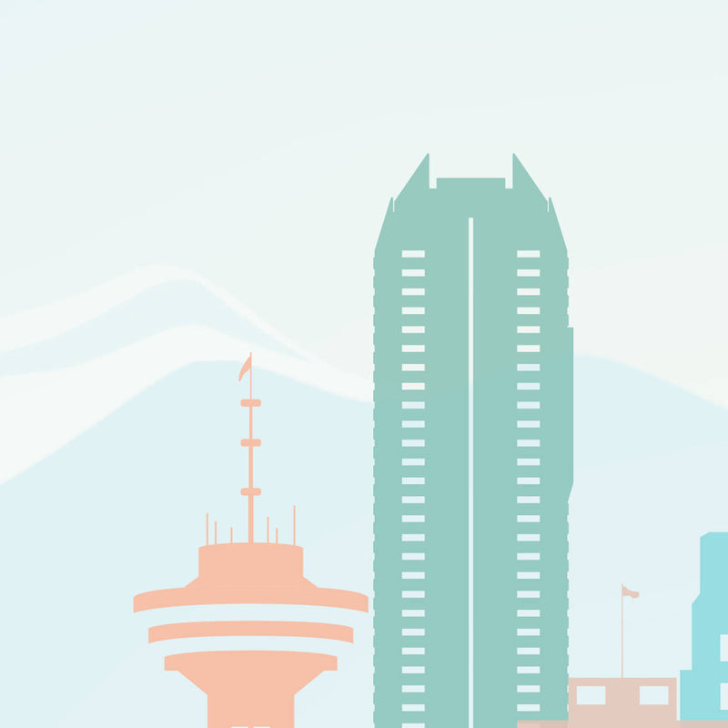 Vancouver Skyline: Cityscape Art Print, Home