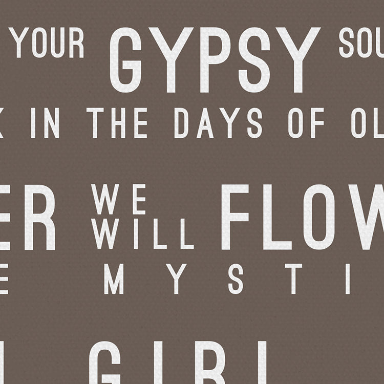 Van Morrison In To The Mystic Inspired Lyrics Typography Print