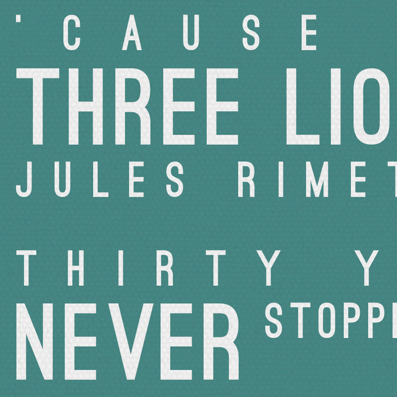 Three Lions Lyrics, England Football Inspired Lyrics Football Anthems Print