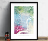 Philadelphia Map: City Street Map of Philadelphia Pennsylvania - Nature Series Art Print