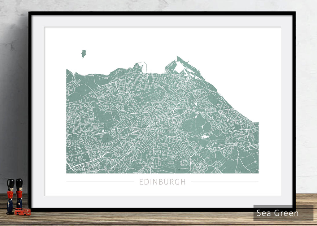 Edinburgh Map: City Street Map of Edinburgh Scotland - Colour Series Art Print