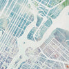 New York Map: City Street Map of New York - Nature Series Art Print