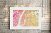 New York Map: City Street Map of New York - Sunset Series Art Print in WHITE