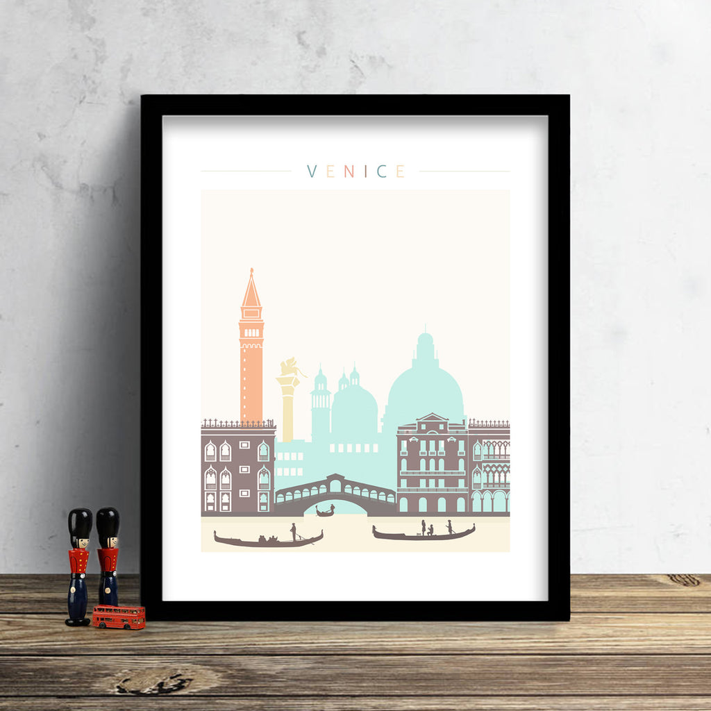 Venice Skyline: Cityscape Art Print, Home Decor