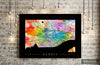 Dundee Map: City Street Map of Dundee, Scotland - Sunset Series Art Print