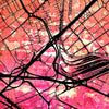 Barcelona Map: City Street Map of Barcelona Spain - Sunset Series Art Print