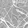 Madrid Map: City Street Map of Madrid Spain - Colour Series Art Print