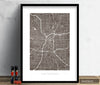 San Antonio Texas Map: City Street Map San Antonio USA - Colour Series Art Print