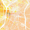 San Antonio Texas Map: City Street Map, Texas USA - Nature Series Art Print