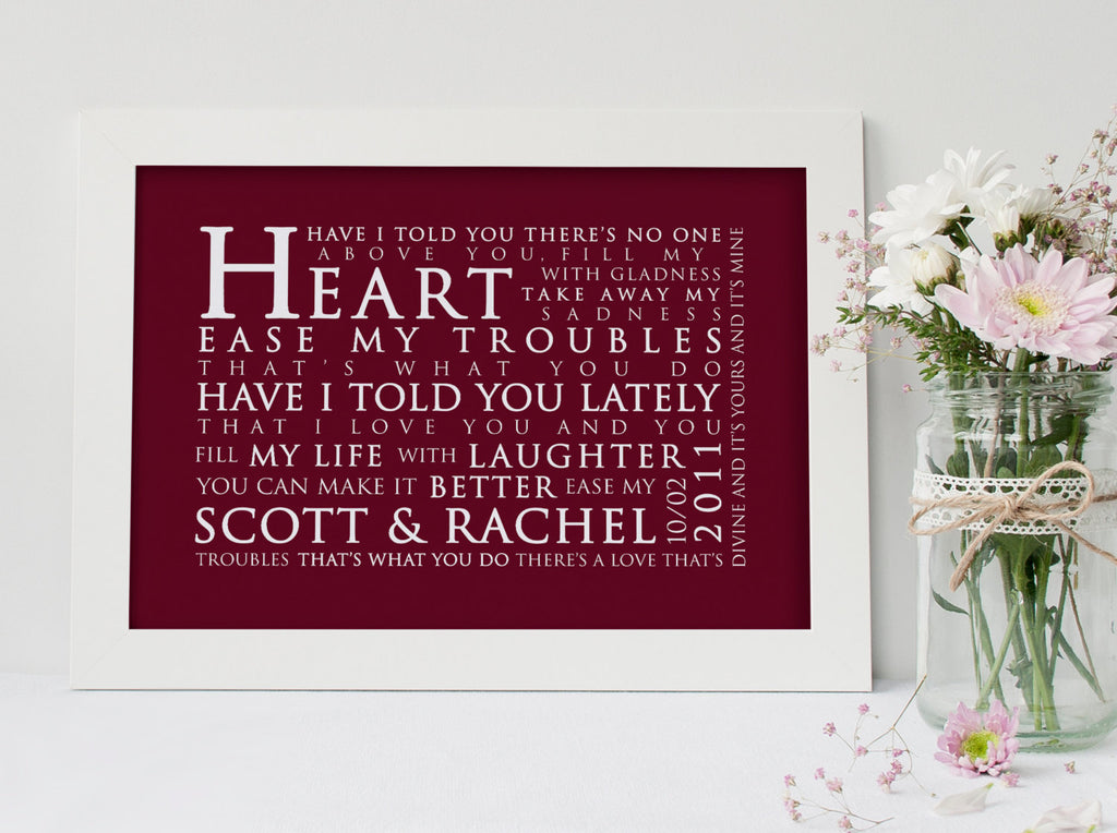 Van Morrison Have I Told You Lately Inspired Lyric Art: Personalised Typography Print