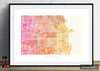 Chicago Map: City Street Map of Chicago Illinois - Sunset Series Art Print