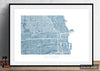 Chicago Map: City Street Map of Chicago Illinois - Colour Series Art Print