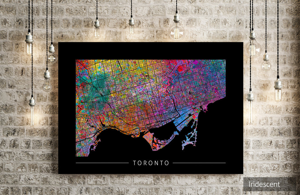 Toronto Map: City Street Map of Toronto Ontario - Sunset Series Art Print