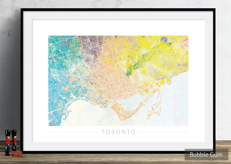 Toronto Map: City Street Map of Toronto, Ontario - Nature Series Art Print