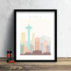 Seattle Skyline: Cityscape Art Print, Home Decor