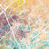 Leeds Map: City Street Map of Leeds, England - Nature Series Art Print