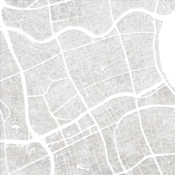 Shanghai Map: City Street Map of Shanghai China - Colour Series Art Print
