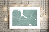 Reykjavik Map: City Street Map of Reykjavik Iceland - Colour Series Art Print