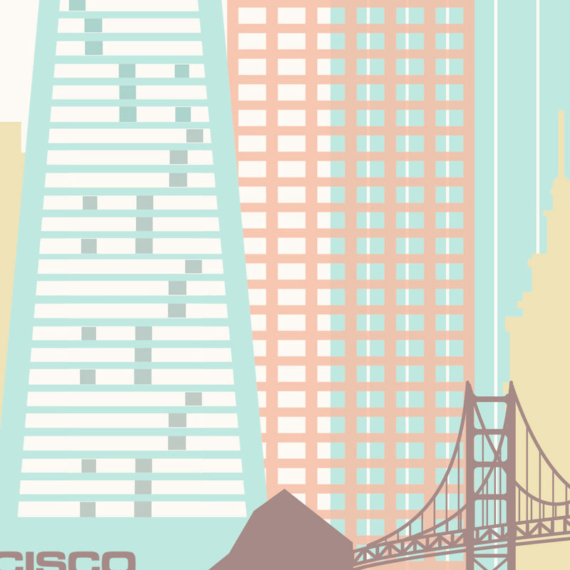 San Francisco Skyline: Cityscape Art Print, Home Decor