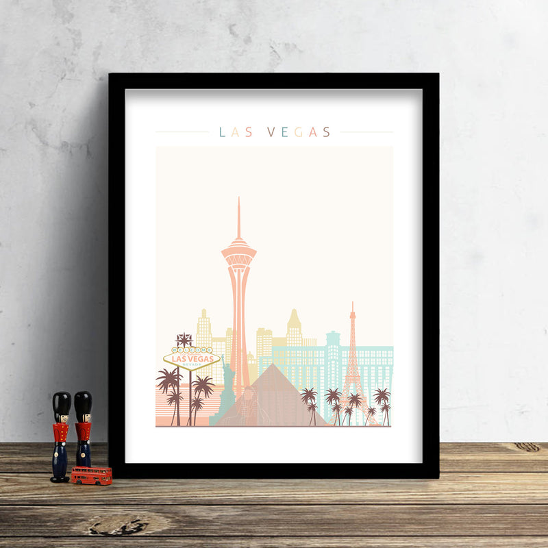 Las Vegas Skyline: Cityscape Art Print, Home Decor