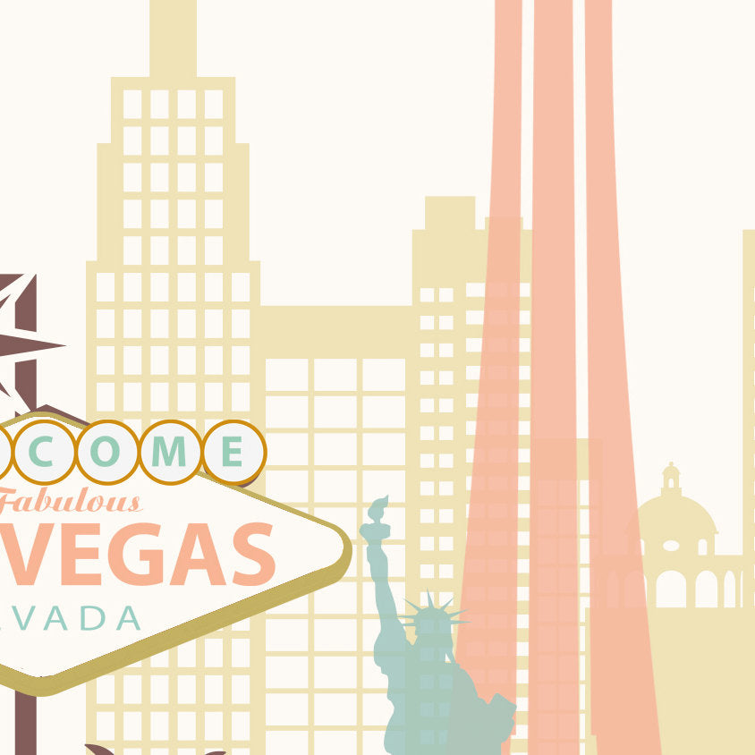 Las Vegas Skyline: Cityscape Art Print, Home Decor