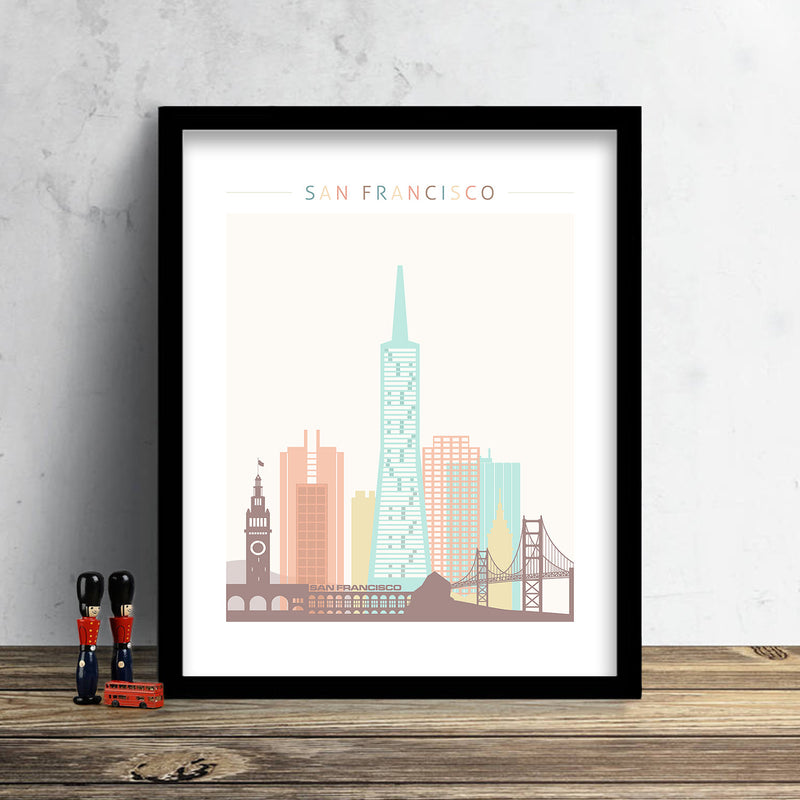 San Francisco Skyline: Cityscape Art Print, Home Decor