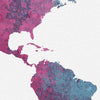 World Map: Watercolor Illustration Wall Art - Ice Cream Theme