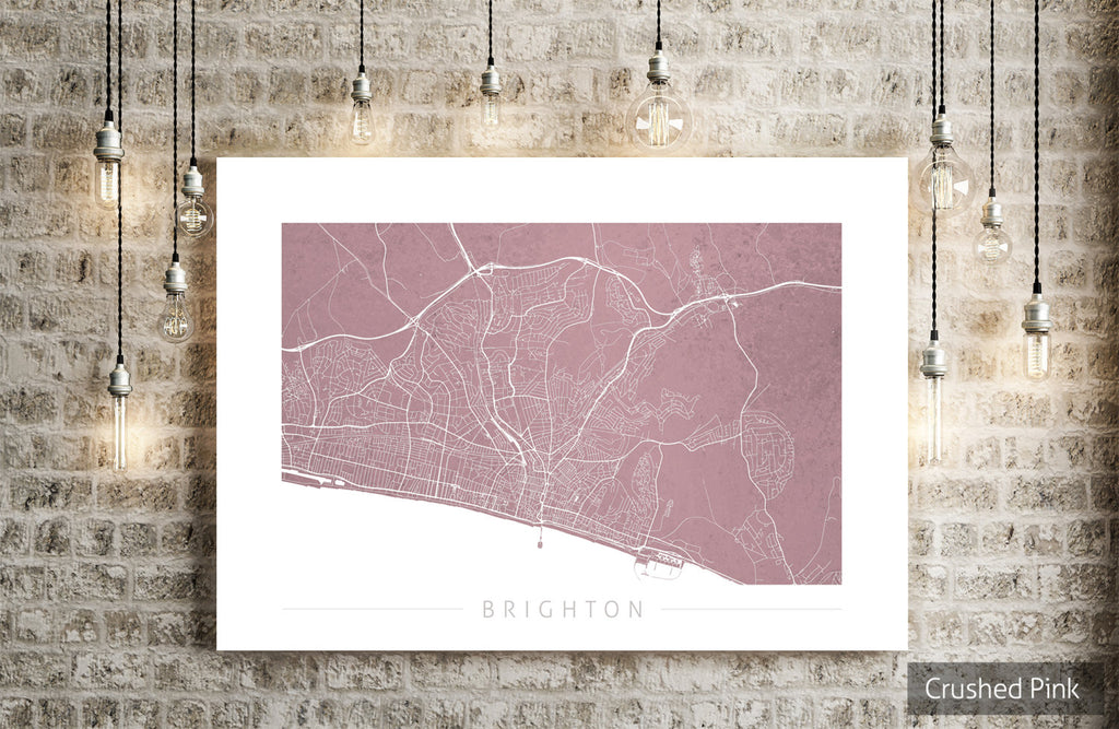 Brighton Map: City Street Map of Brighton, England - Colour Series Art Print