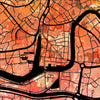 Bristol Map: City Street Map of Bristol, England - Sunset Series Art Print