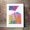 Inverness Map: City Street Map of Inverness, England - Sunset Series Art Print