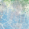 York Map: City Street Map of York, England - Nature Series Art Print