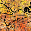 Reading Map: City Street Map of Reading, England - Sunset Series Art Print