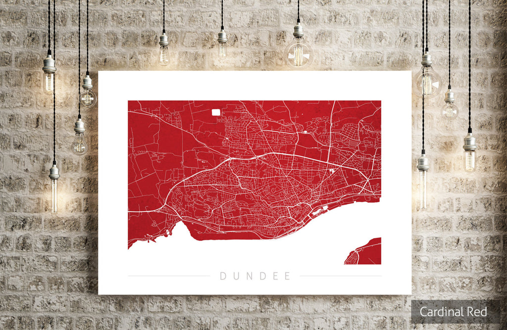 Dundee Map: City Street Map of Dundee Scotland - Colour Series Art Print