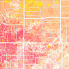 Arlington Map: City Street Map of Arlington, Texas - Nature Series Art Print