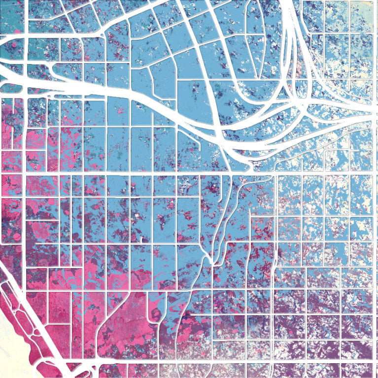 Tulsa Map: City Street Map of Tulsa, Oklahoma - Nature Series Art Print