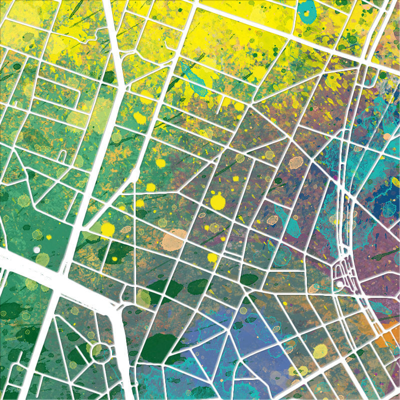 Brussels Map: City Street Map of Brussels, Belgium - Nature Series Art Print