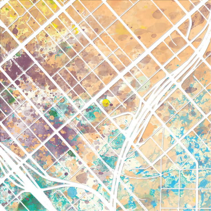 Fresno Map: City Street Map of Fresno, California - Nature Series Art Print