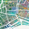 Rotterdam Map: City Street Map of Rotterdam, Netherlands - Nature Series Art Print