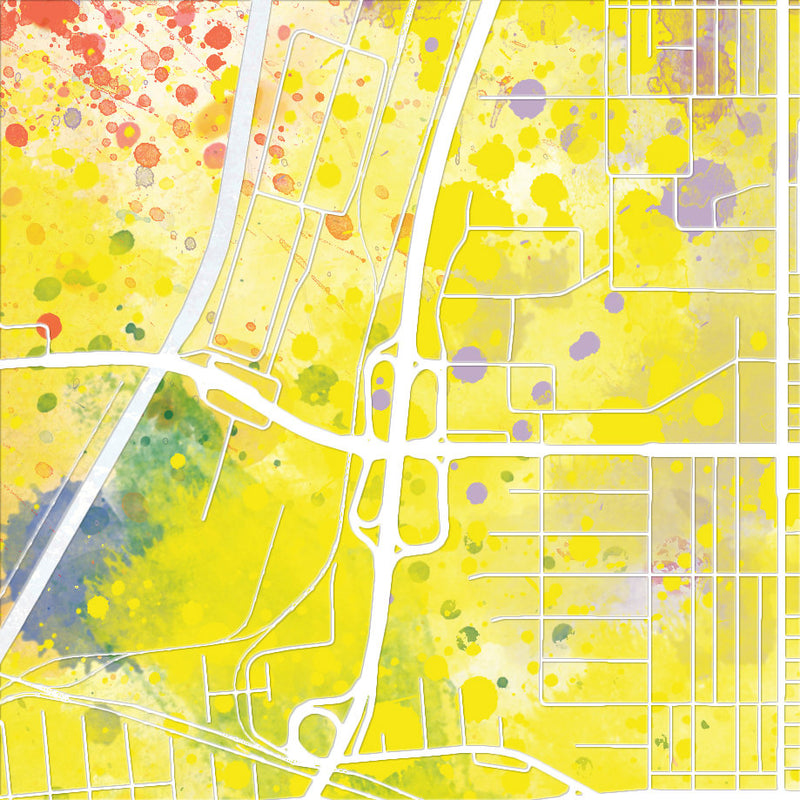 Long Beach Map: City Street Map of Long Beach, California - Nature Series Art Print