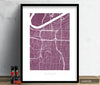 Kansas Map: City Street Map of Kansas, Missouri - Colour Series Art Print