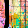 Minneapolis Map: City Street Map, Minnesota - Sunset Series Art Print