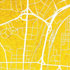 Raleigh Map: City Street Map of Raleigh, North Carolina - Colour Series Art Print