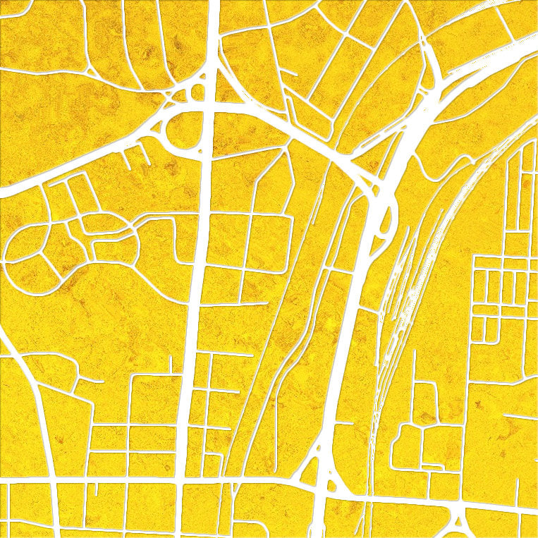 Raleigh Map: City Street Map of Raleigh, North Carolina - Colour Series Art Print