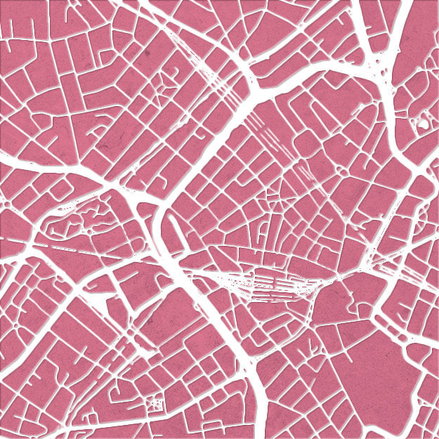 Birmingham Map: City Street Map of Birmingham England UK - Colour Series Art Print