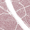 Budapest Map: City Street Map of Budapest Hungary - Colour Series Art Print