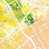 San Jose Map: City Street Map of San Jose California - Nature Series Art Print